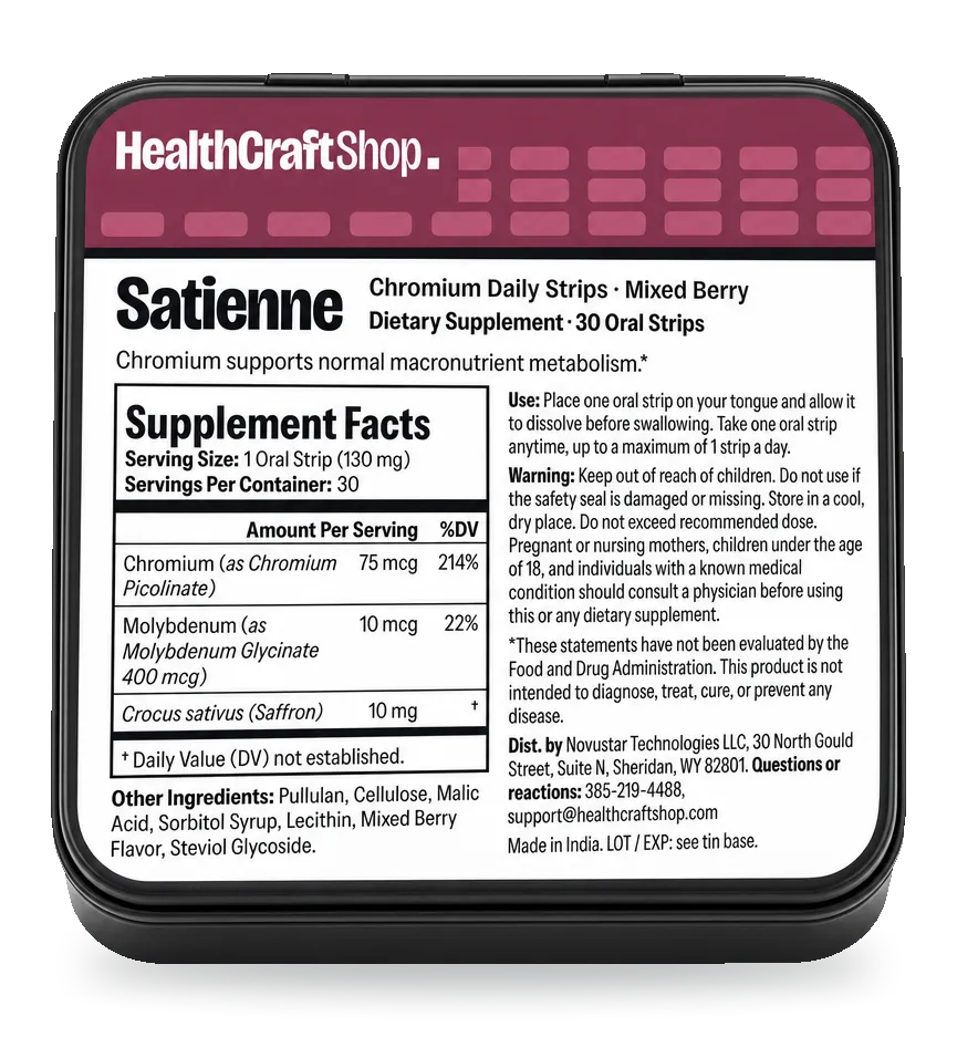 HealthCraftShop Satienne, 1 tin